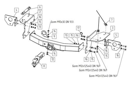 Фаркоп TowRus для GAC GS8 2021- Арт. 109182 109182 в Ставрополь