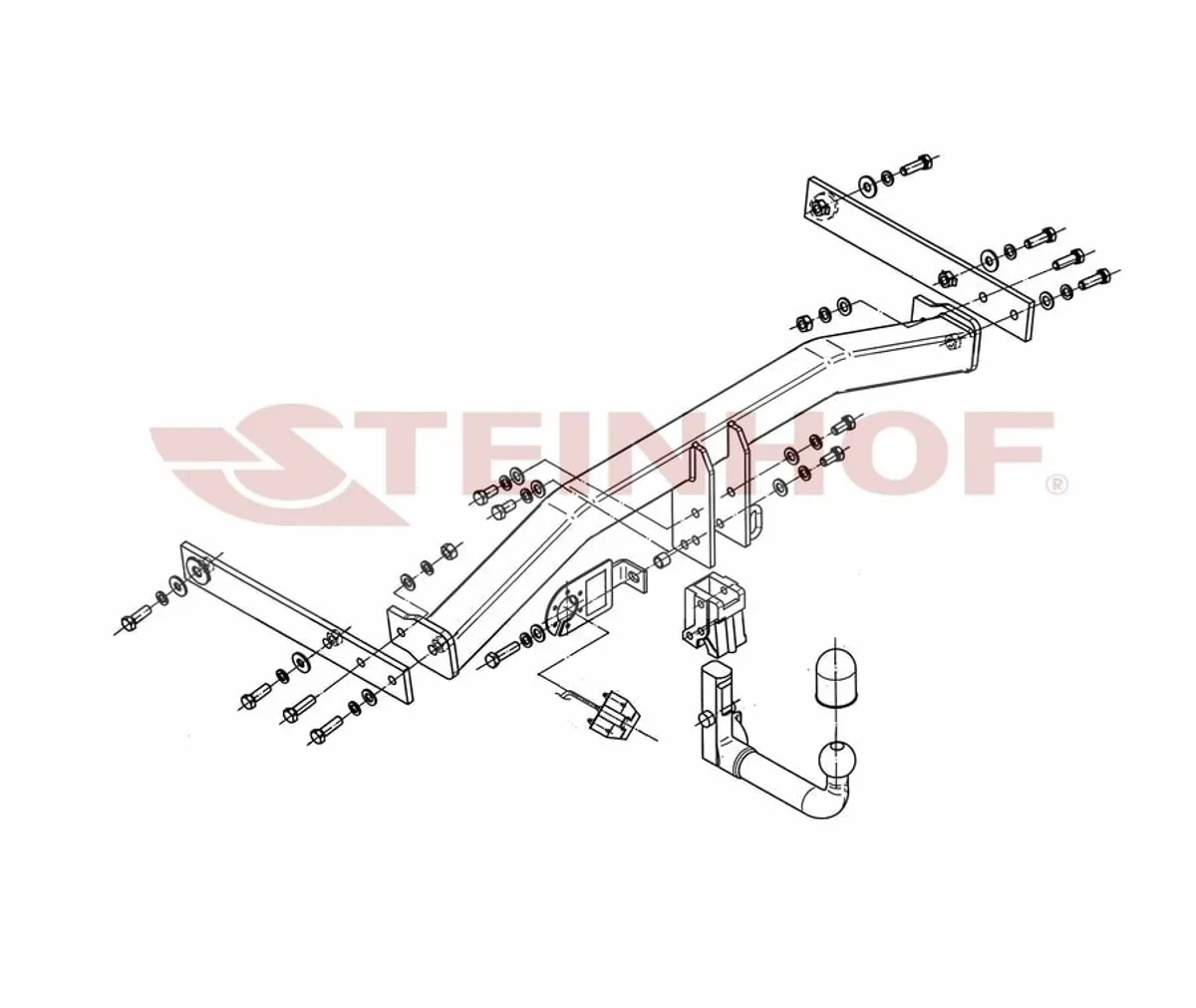 Фаркоп Steinhof для Volkswagen Tiguan 2007-2015 V-129 в Ставрополь Фаркоп Steinhof для Volkswagen Tiguan 2007-2015 V-129 в Ставрополь