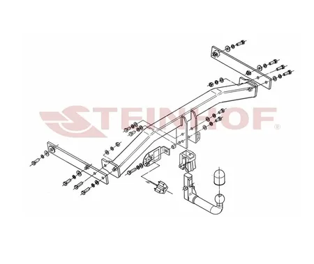 Фаркоп Steinhof для Volkswagen Tiguan 2007-2015 V-129 в Ставрополь