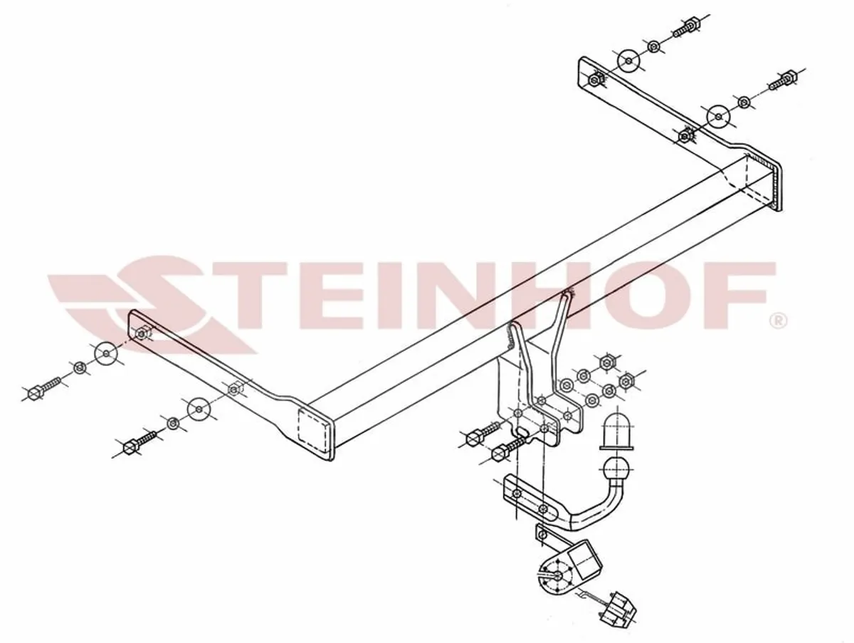 Фаркоп Steinhof для Volkswagen Passat 2021-2026 S-341 в Ставрополь