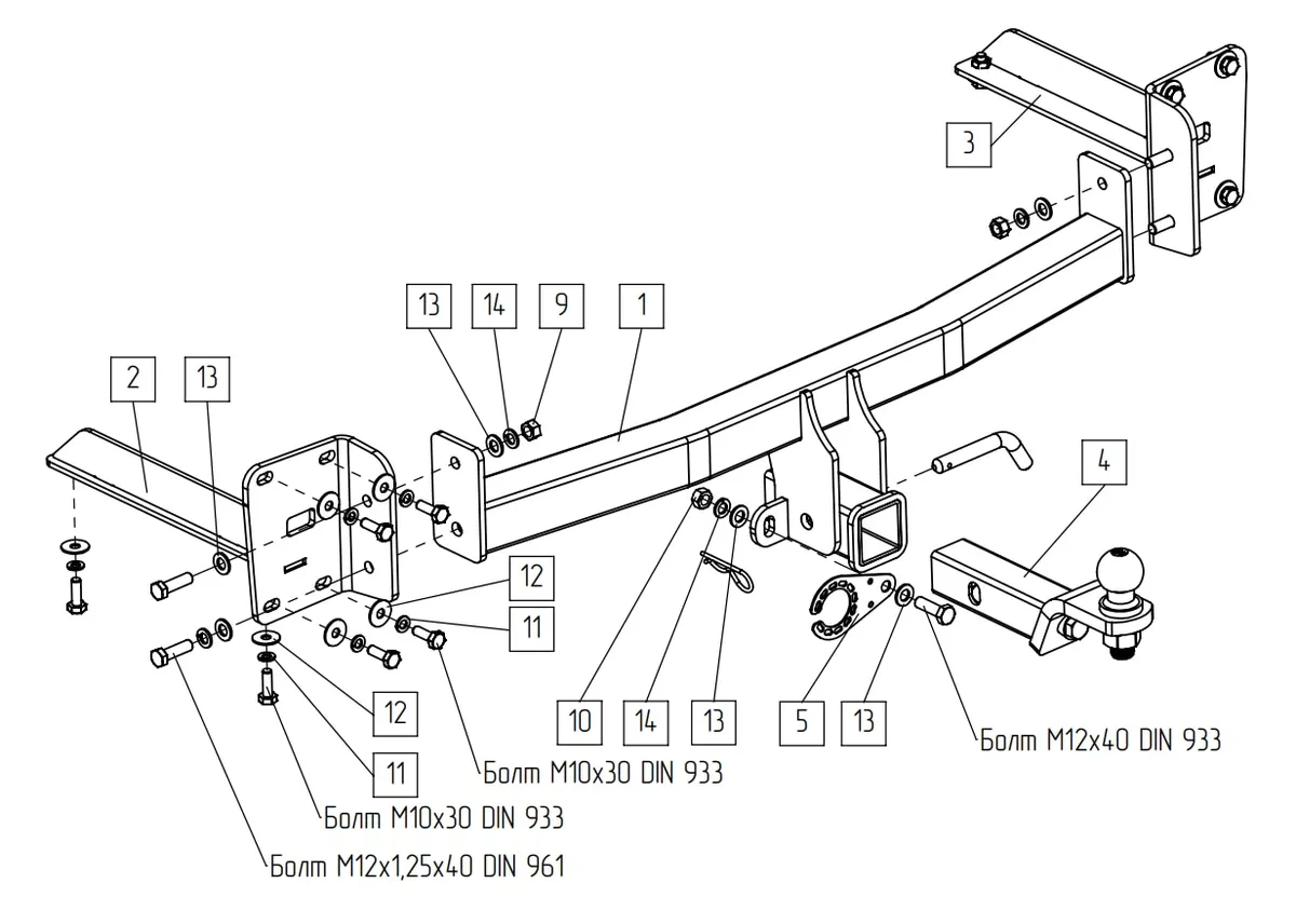 Фаркоп TowRus для Volkswagen Teramont 2017-2022 269092 в Ставрополь Фаркоп TowRus для Volkswagen Teramont 2017-2022 269092 в Ставрополь
