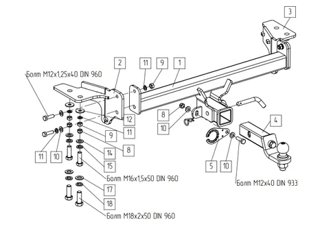 Фаркоп TowRus для Haval Dargo 2022- 129299 в Ставрополь