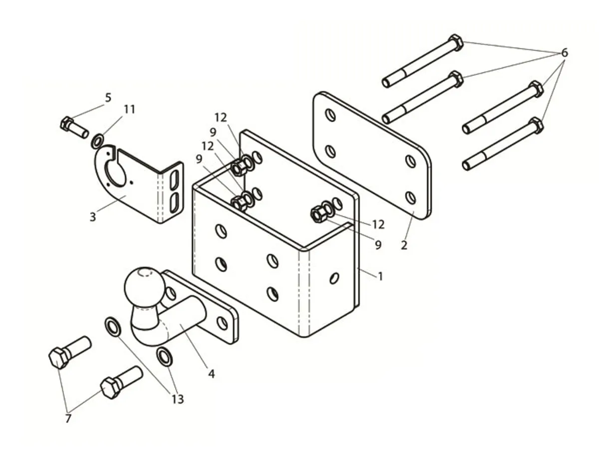 Фаркоп Лидер Плюс для Toyota Hilux (4WD) 2008-2010 T114-FC в Ставрополь