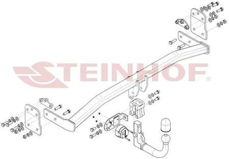 Фаркоп Steinhof для Hyundai Kona 2017-2023, (кроме N-Line и ADBlue) H-266 в Ставрополь