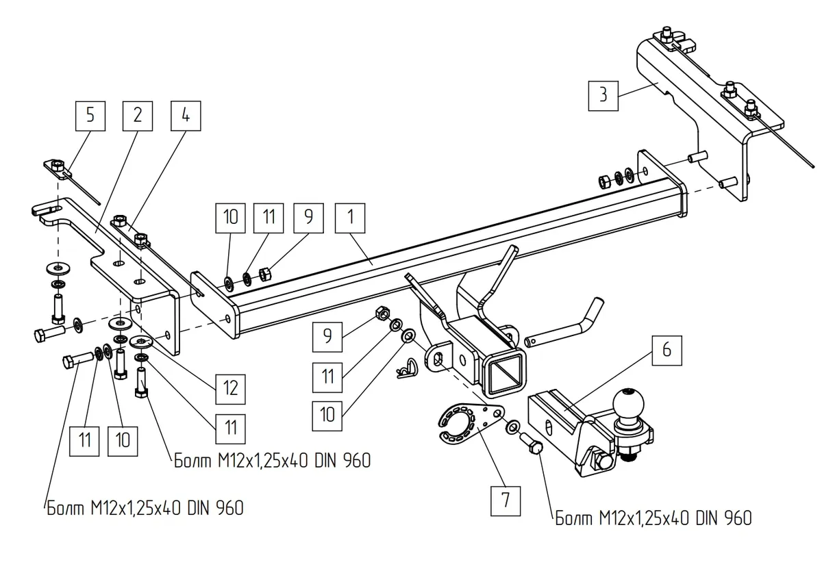 Фаркоп TowRus для Belgee X50 2023- 299413 в Ставрополь Фаркоп TowRus для Belgee X50 2023- 299413 в Ставрополь